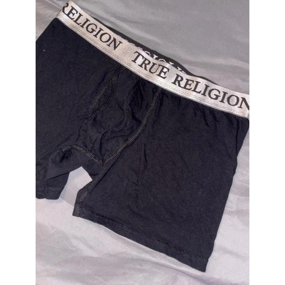 True Religion Men's Black Boxer Briefs,‎ Large